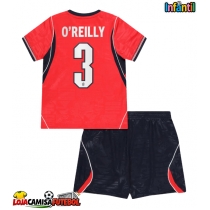 Camisa de Futebol Inglaterra Nico O'Reilly #3 Equipamento Secundário Infantil Mundo 2026 Manga Curta (+ Calças curtas)